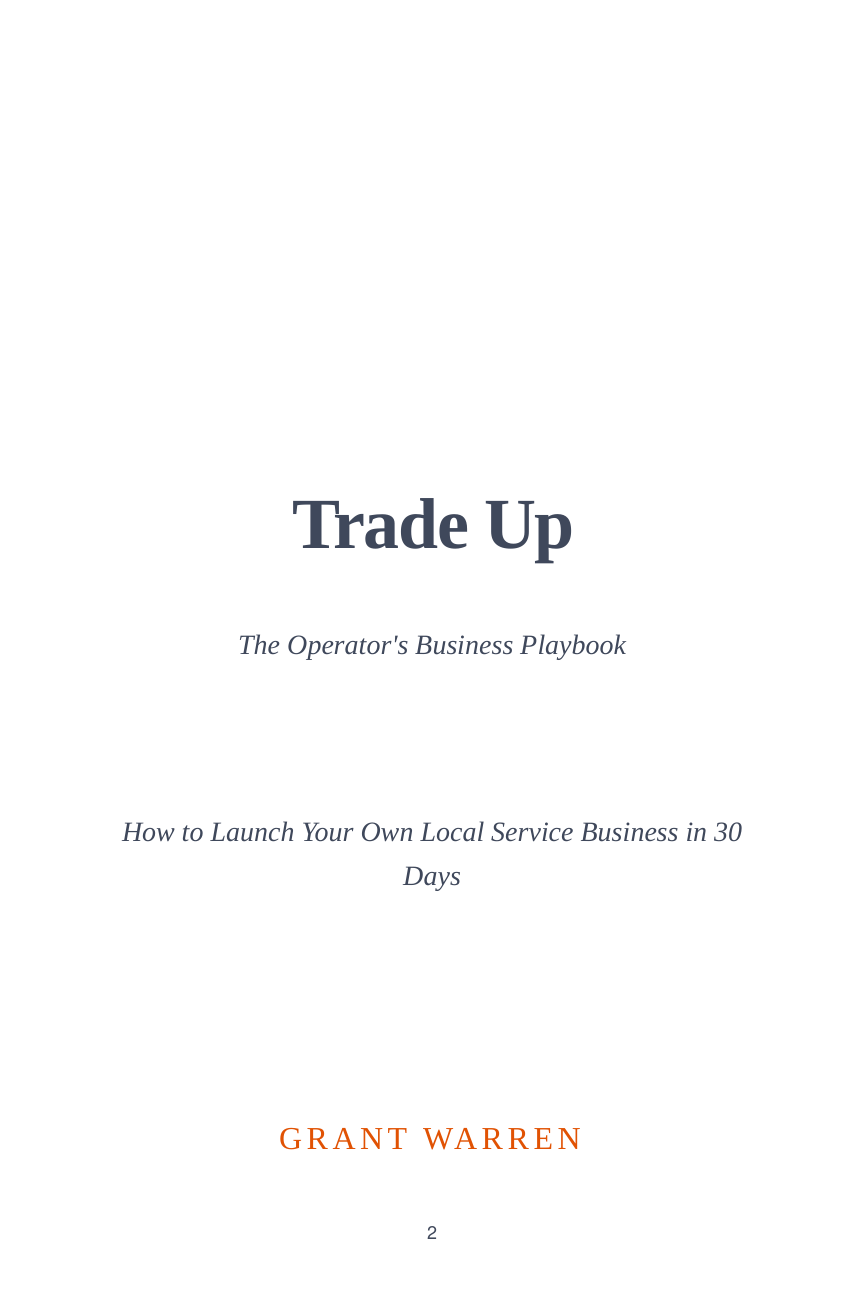 Trade Up title page